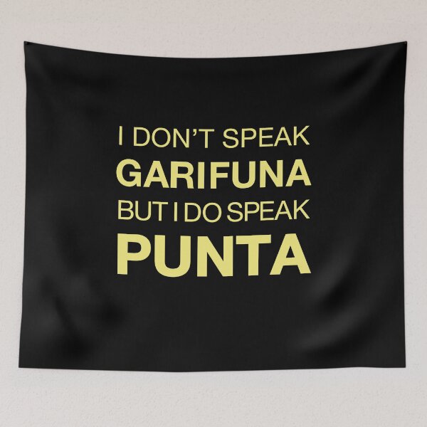 Item preview, I Don't Speak Garifuna in Yellow designed and sold by Teesbelize.