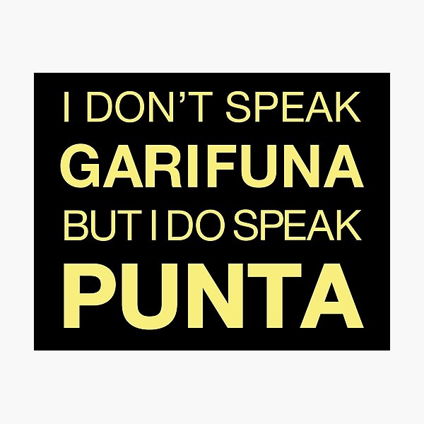 Item preview, I Don't Speak Garifuna in Yellow designed and sold by Teesbelize.