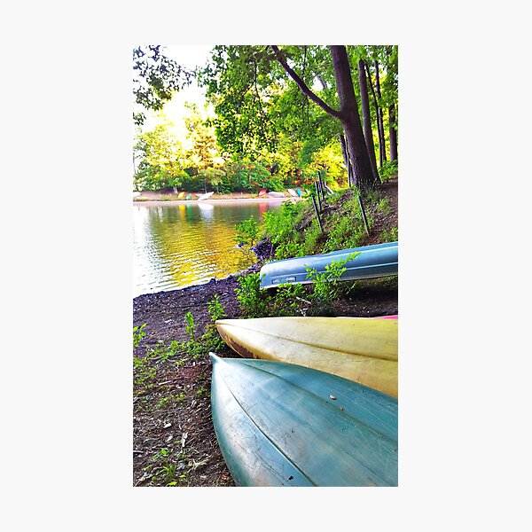 Item preview, Kayaks and Canoes around lake designed and sold by DonnaHancock.