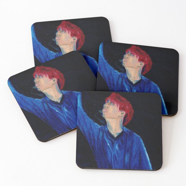 Item preview, Red Hair Jungkook Oil Painting designed and sold by AlyssaOsben.