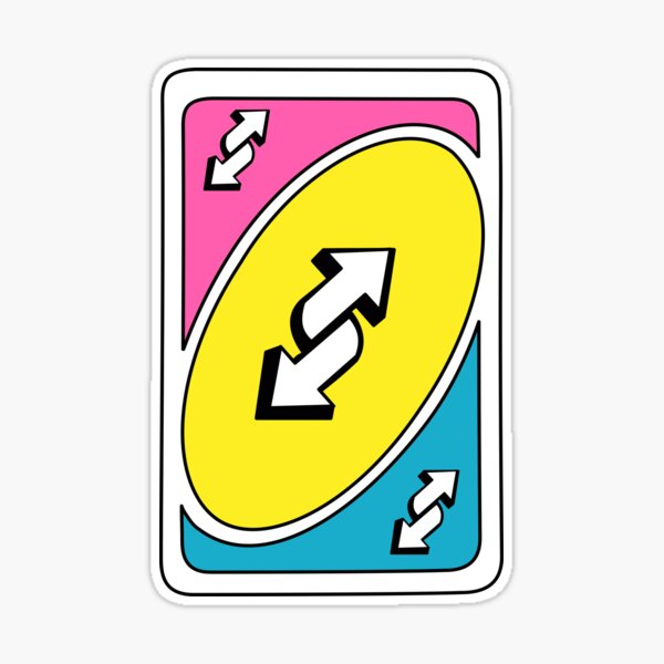 Pansexual Panromantic Pan Sticker - Non Binary Uno Reverse Card