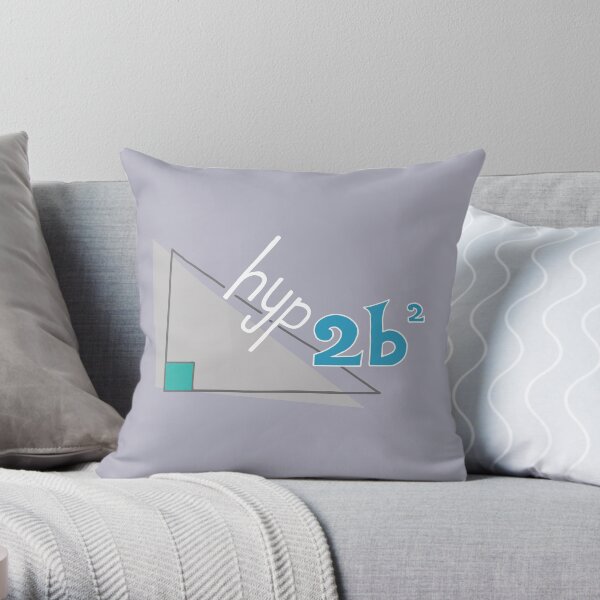 Hyp 2b(squared) - blue Throw Pillow