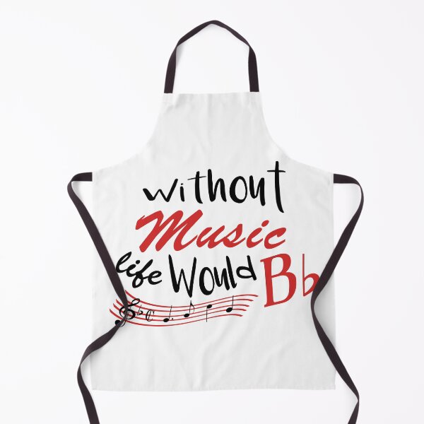 Item preview, Without Music, Life Would B Flat (Black/Red) designed and sold by MusicTeesStore.