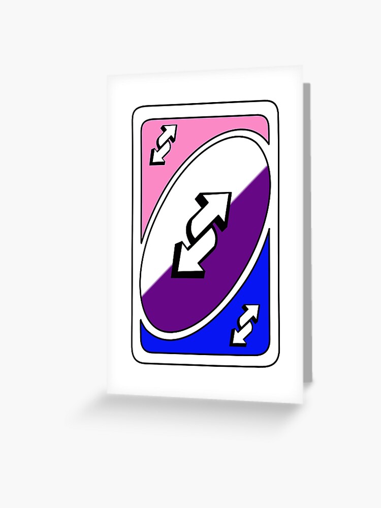 genderfluid pride uno reverse card Sticker for Sale by dallonashby