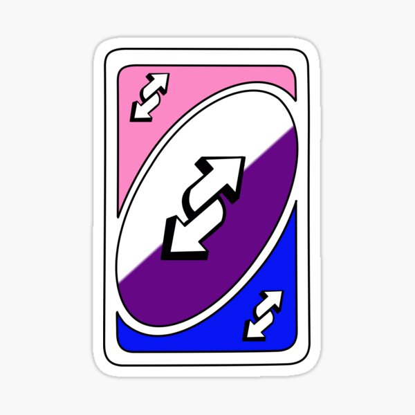 Purple Uno Reverse Card Sticker for Sale by rhd18