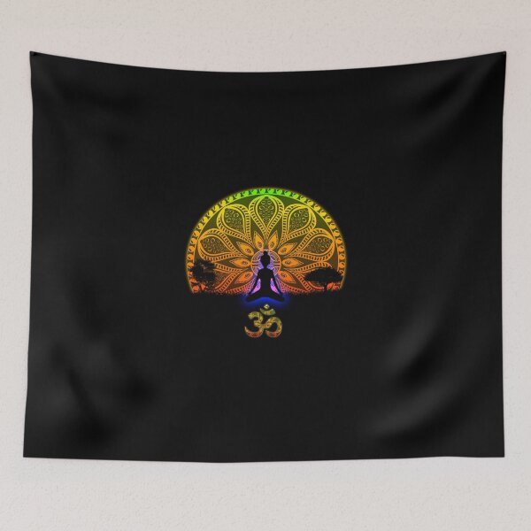 Item preview, Mandala full moon meditation designed and sold by Geek-Nerd-Shop.