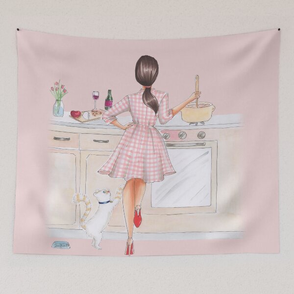 Item preview, chica cocinando designed and sold by reyniramirezfi.