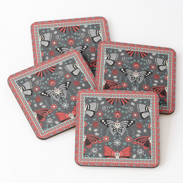 Item preview, Gothic Halloween design featuring Butterflies, Skulls and Flowers designed and sold by Portia Monberg.