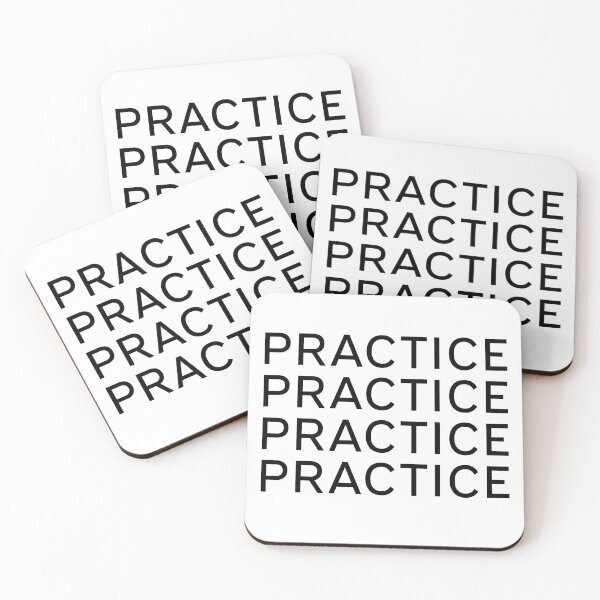Item preview, Practice, Practice, Practice, Practice! (Black/White) designed and sold by MusicTeesStore.
