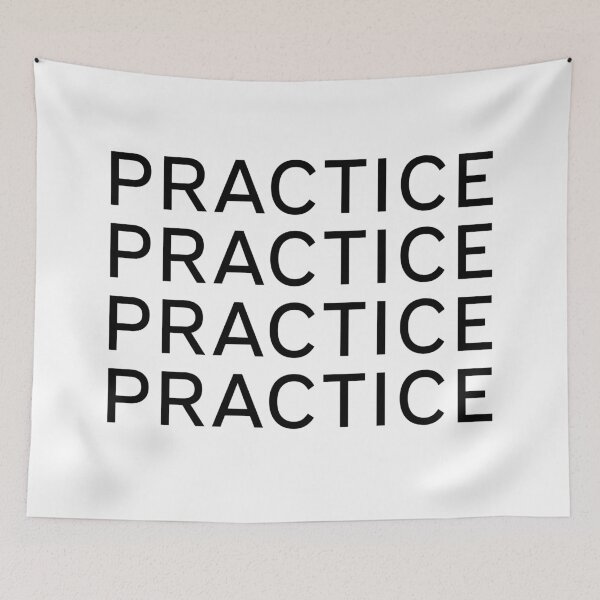 Item preview, Practice, Practice, Practice, Practice! (Black/White) designed and sold by MusicTeesStore.