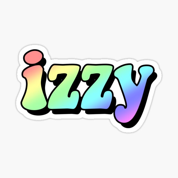 "aesthetic rainbow izzy name" Sticker for Sale by STAR10008 | Redbubble