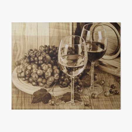 Wine and Grapes by Minisa Robinson Art Board Print for Sale by  MinisaRobinson