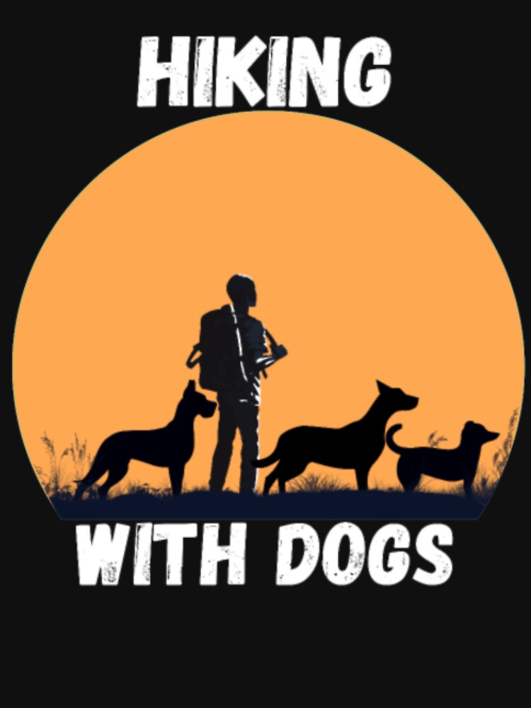 hiking with dogs sticker