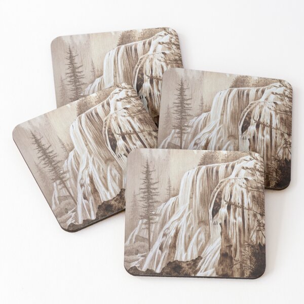 Item preview, Waterfall woodburning art by Minisa Robinson designed and sold by MinisaRobinson.