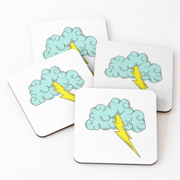 Item preview, Lighting Bolt Cloud Digital Art (White Collection) designed and sold by The Athletic  Mindset.