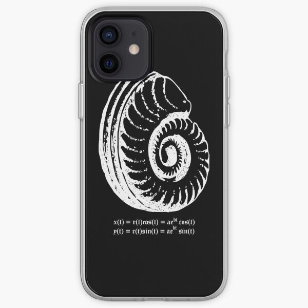Spiral Shell with Math (white) iPhone Soft Case