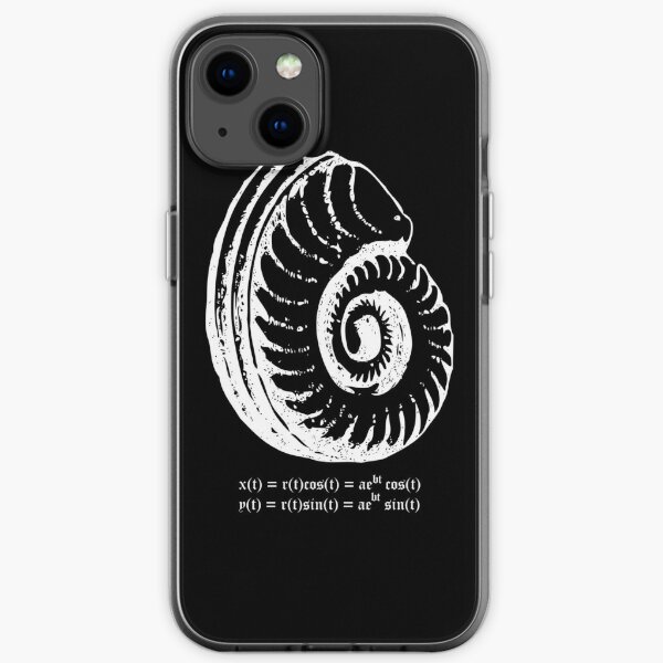 Spiral Shell with Math (white) iPhone Soft Case