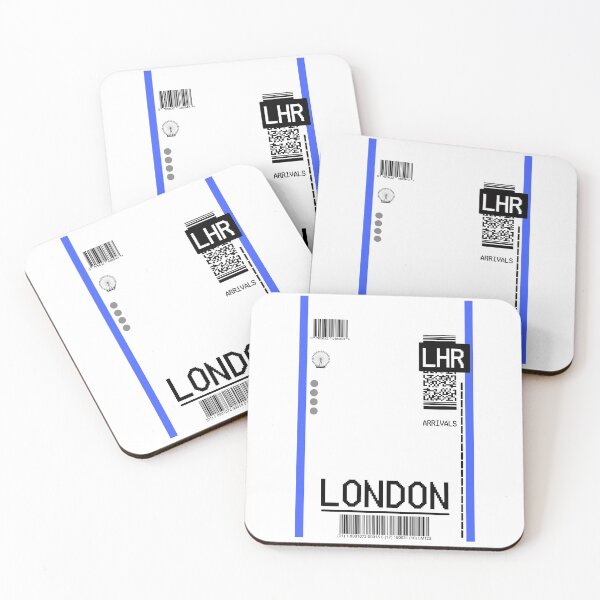 Item preview, LONDON PLANE TICKET AIRPORT TAG designed and sold by Glossypop.