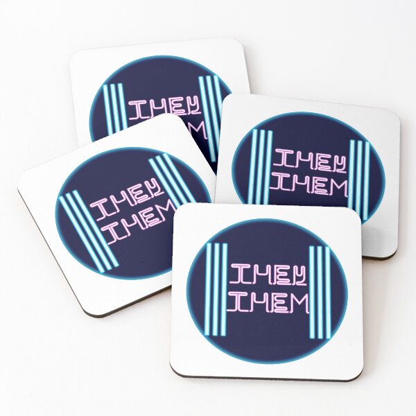 Item preview, Neon They/Them Pronouns designed and sold by Fynno.