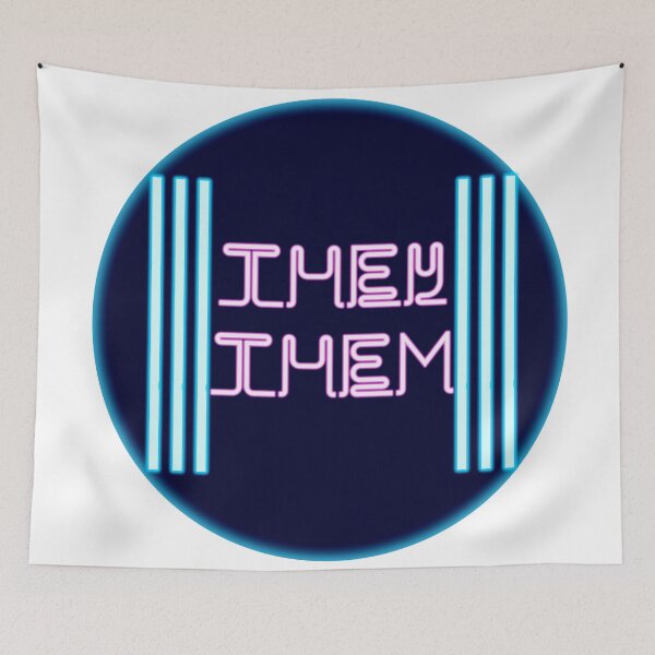 Item preview, Neon They/Them Pronouns designed and sold by Fynno.