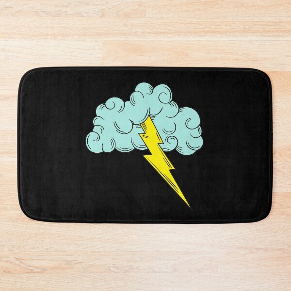 Item preview,  Lighting Bolt Cloud Digital Art (Black Collection) designed and sold by The Athletic  Mindset.