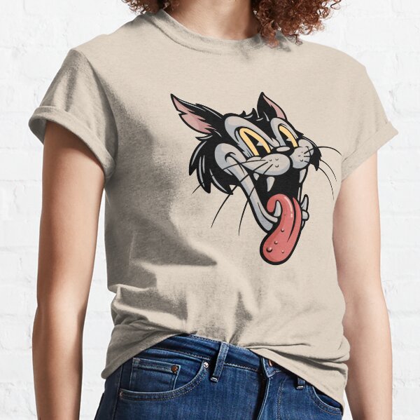 Cat Hot Rod Sticker, Decal, Shirt, Mask Classic T-Shirt