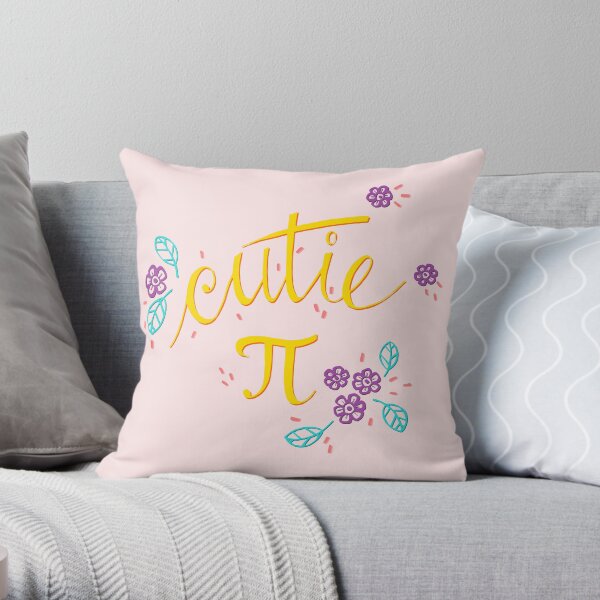 Cutie Pi (Pink) Throw Pillow