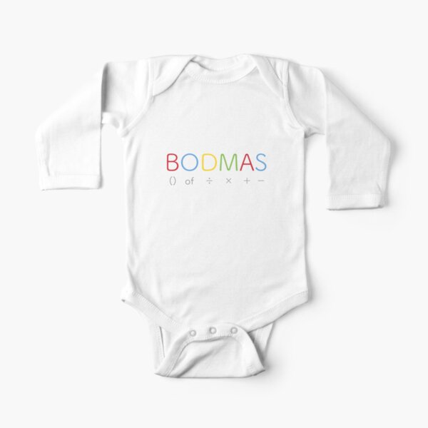BODMAS - Math Rules Long Sleeve Baby One-Piece
