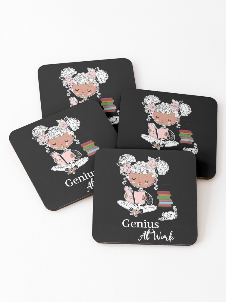 Thumbnail 1 of 5, Coasters (Set of 4), Genius At Work designed and sold by ColorfulMystic.