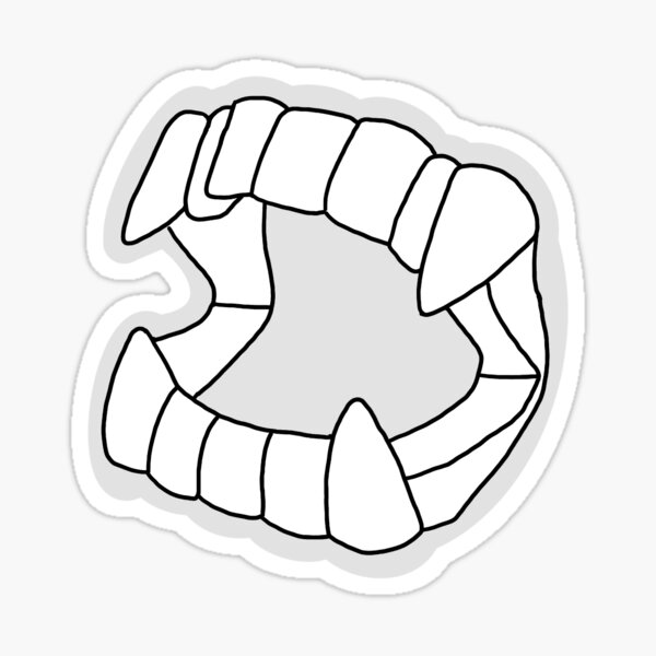 "Plastic Vampire Teeth" Sticker for Sale by GhostBabeBoo Redbubble