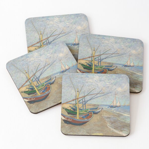 Item preview, Fishing Boats on the Beach at Saintes-Maries. Vincent Van Gogh. designed and sold by George Arakelov.