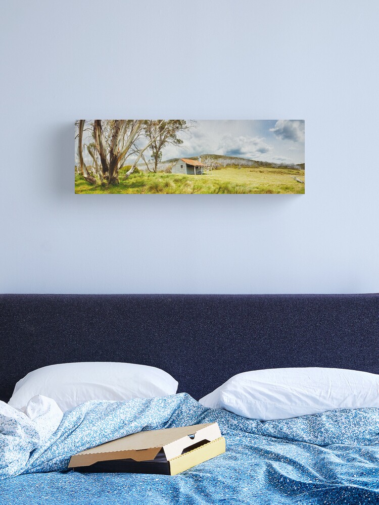 Thumbnail 1 of 3, Canvas Print, Bradleys & O'Briens Hut, Kosciuszko, New South Wales, Australia designed and sold by Michael Boniwell.