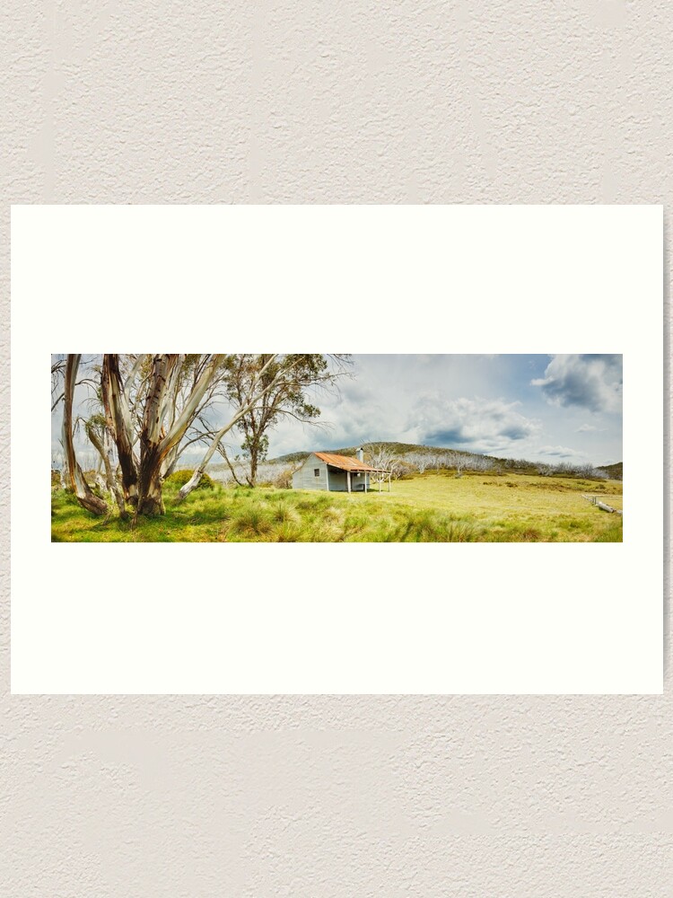 Thumbnail 2 of 3, Art Print, Bradleys & O'Briens Hut, Kosciuszko, New South Wales, Australia designed and sold by Chockstone.