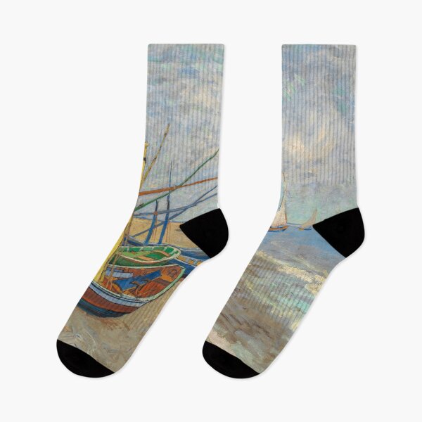 Item preview, Fishing Boats on the Beach at Saintes-Maries. Vincent Van Gogh. designed and sold by George Arakelov.