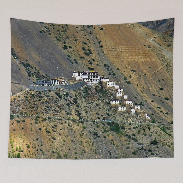 Item preview, Picturesque Tibetan Himalayan Mountain Monastery Panorama, Himalaya Mountains designed and sold by worldways.
