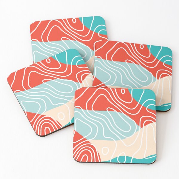 Item preview, Red waves. designed and sold by TaniaCreations.