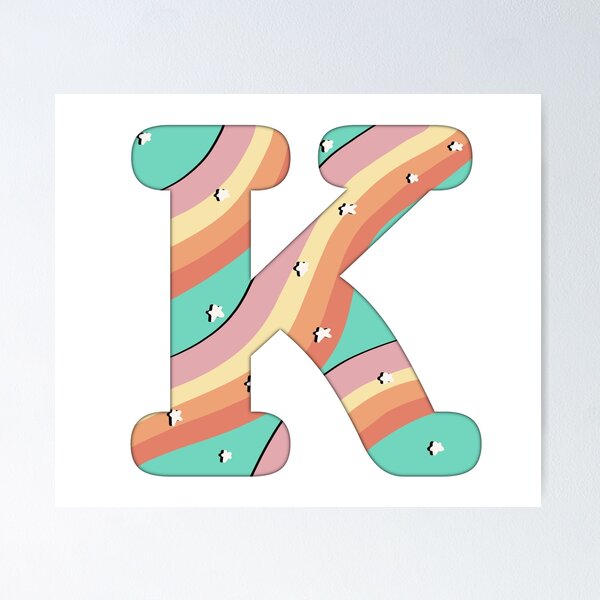 Item preview, Groovy Letter K designed and sold by Katherine Winner.