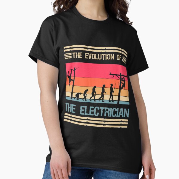Item preview, the evolution of the electrician (distressed retro vintage style) designed and sold by acatalepsys.