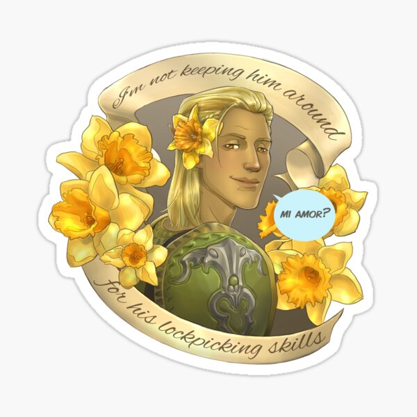 Zevran Arainai Sticker