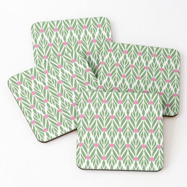 Item preview, Green pink polka dots. designed and sold by TaniaCreations.
