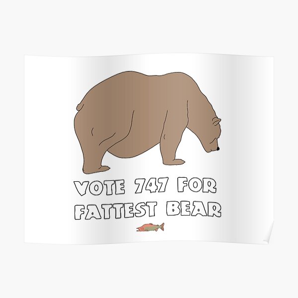 Vote 747 for Fattest Bear (Transparent) Poster