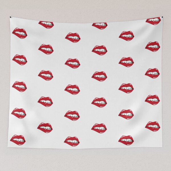 Item preview, Red Lips Biting Teaster  designed and sold by SouthSoundArts.