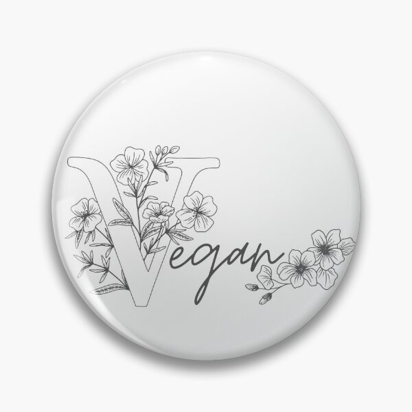 Item preview, Vegan with Floral Accents  designed and sold by Craftysaurus.
