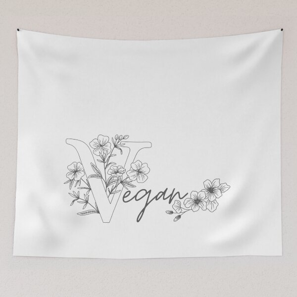 Item preview, Vegan with Floral Accents  designed and sold by Craftysaurus.
