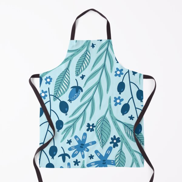 Item preview, Blue Flower & Leaves Pattern designed and sold by moxsto.