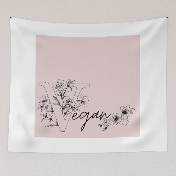 Item preview, Vegan with Floral Accents designed and sold by Craftysaurus.