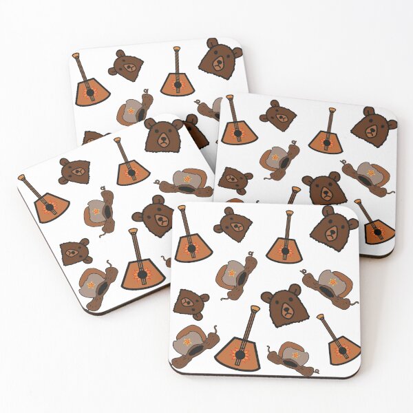 Item preview, Balalaika, Bear and Ushanka hat USSR patterns  designed and sold by StarlightTales.