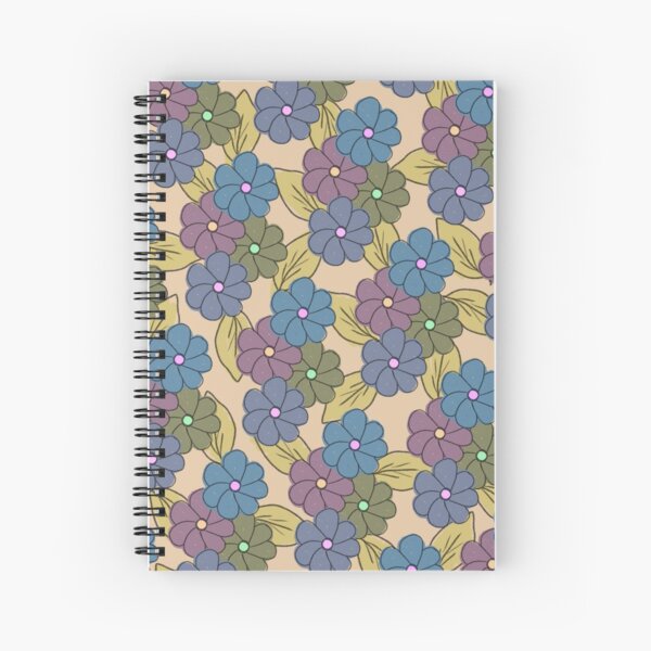 Retro Floral 4 Spiral Notebook