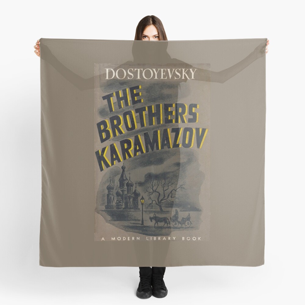 Book scarf The Brothers Karamazov by Fyodor Dostoyevsky shawl Russian version 