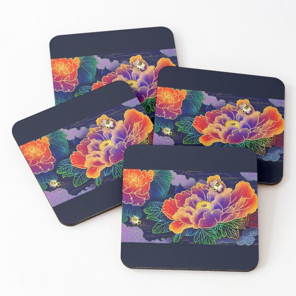 Item preview, BEES AROUND COLORFUL FLOWER designed and sold by Lisa Johnson.